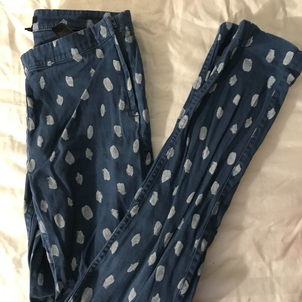 H&M Blue Dot Skinny Pants